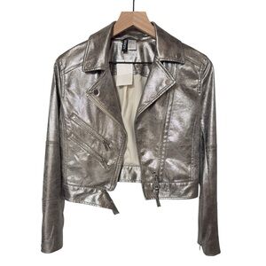 H&M Divided Metallic Moto Biker Jacket